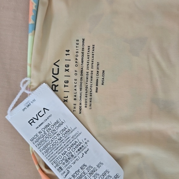 NWT RVCA On The Road Medium Floral Low Rise Bikini Bottom - Picture 8 of 9